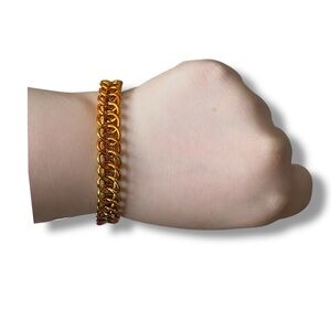 Handmade half Persian Chainmail Medieval Renaissance Y2K goth grunge bracelet